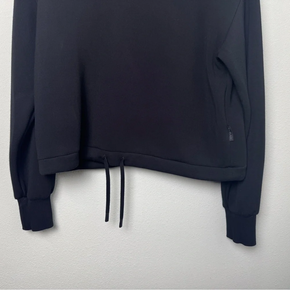 Varley Double Soft Betsy Sweat Mock Neck Pullover Black Size S Minimalist - Picture 7 of 16